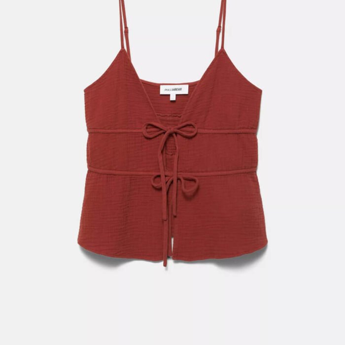 Crepe strappy top